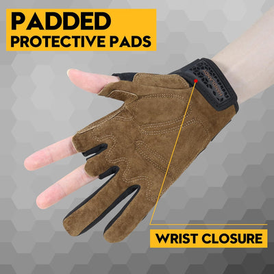 Guantes trabajo sin dedos para hombre y mujer
