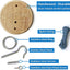 Kit columpio juego gancho anillo acero inox cuerda poliéster