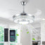Ventilador techo retráctil 42pulg luces LED control remoto