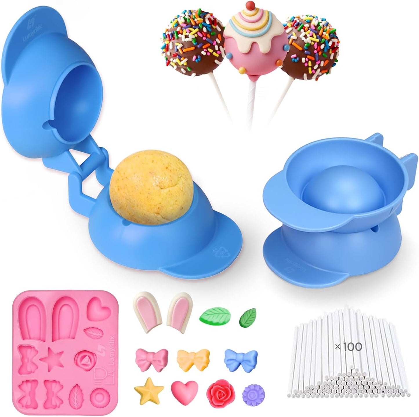 2 Moldes Redondos Tartas con Varillas y Molde Silicona Fondant