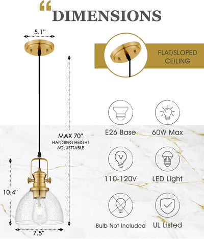 Luces colgantes isla cocina pack 2 vidrio transparente