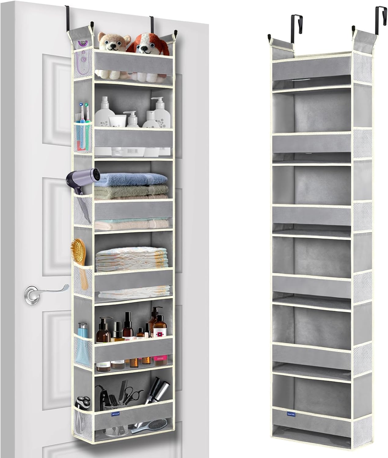 Organiz. puerta 6 estantes 12 bolsillos baño dormitorio