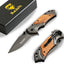 Navaja bolsillo hombre acero inox mango madera camping caza