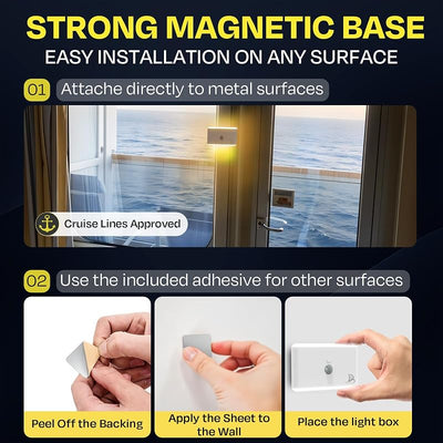 Luz nocturna magnética sensor movimiento cabina crucero