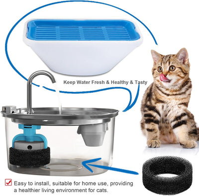 Filtros agua gato 3.2l/2.5l pack 10 filtros y 10 esponjas