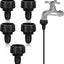 5 Pack Tubos Riego Goteo 1/4pulg Conectores Manguera 3/4pulg