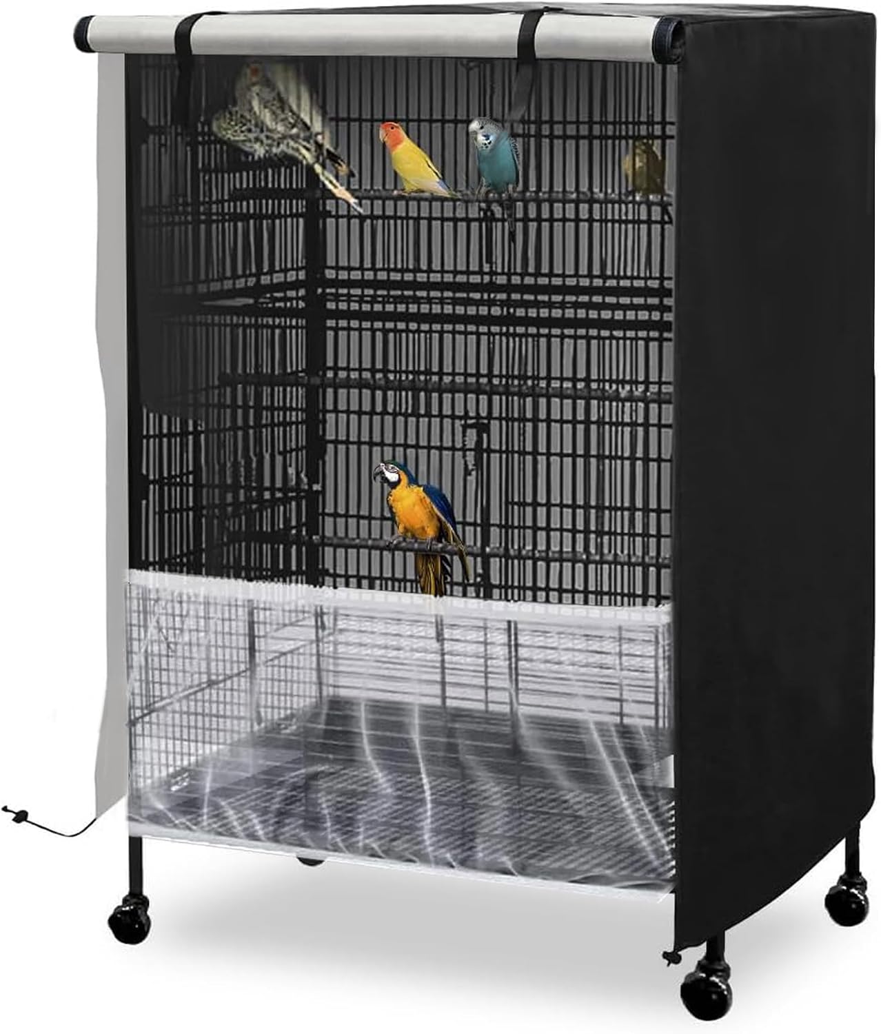 Funda jaula loro 600d tela oxford impermeable malla ajustable