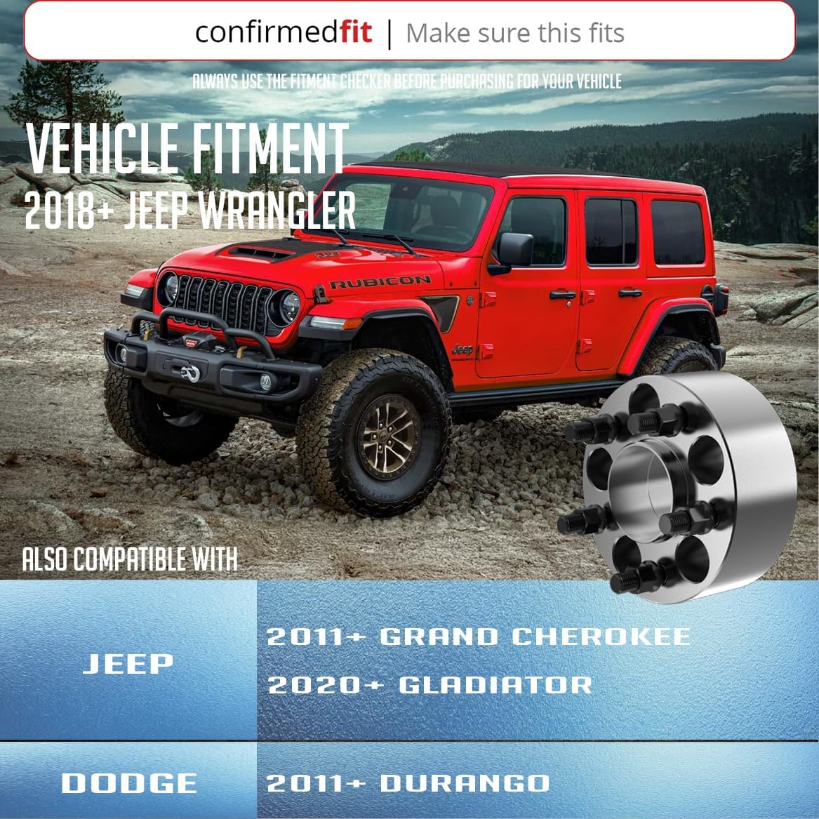 4 Adaptadores Rueda Centrados M14x1.5 Jeep