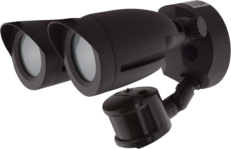 Luz inundación doble cabeza bala sensor movimiento 4000K