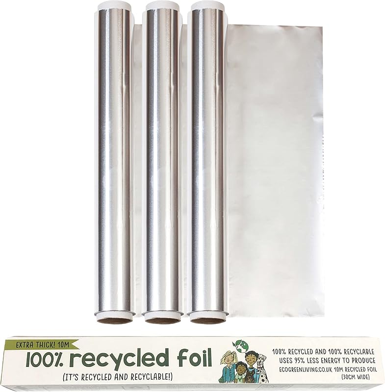 Rollo aluminio reciclado para cocinar y asar paquete 3