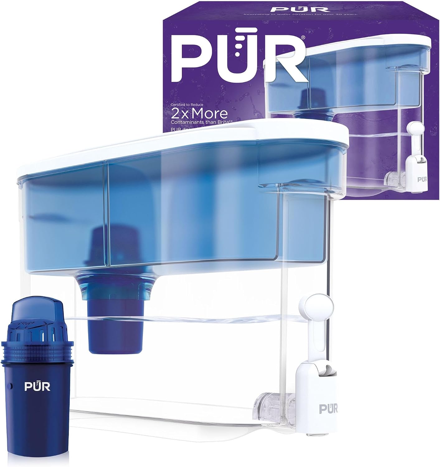 Dispensador jarra filtro agua 30 tazas transparente