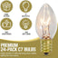 24 Bombillas C7 5W Transparentes para Candelabros y Luces Nocturnas