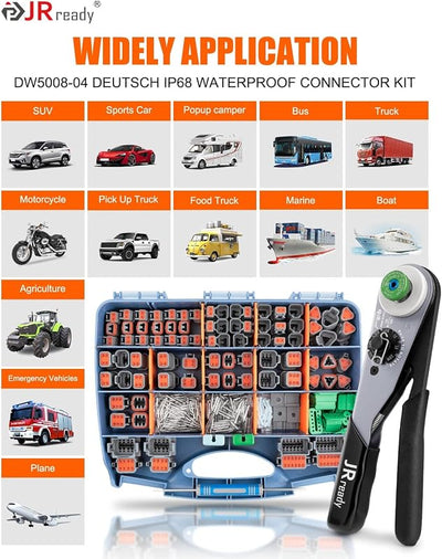 Kit conectores Deutsch 2-12 pines grises impermeables