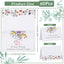60 Tarjetas Flores Silvestres 4.33x3.54pulg Mesa Boda