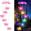 Campanillas viento solares cerdo 7 colores impermeables