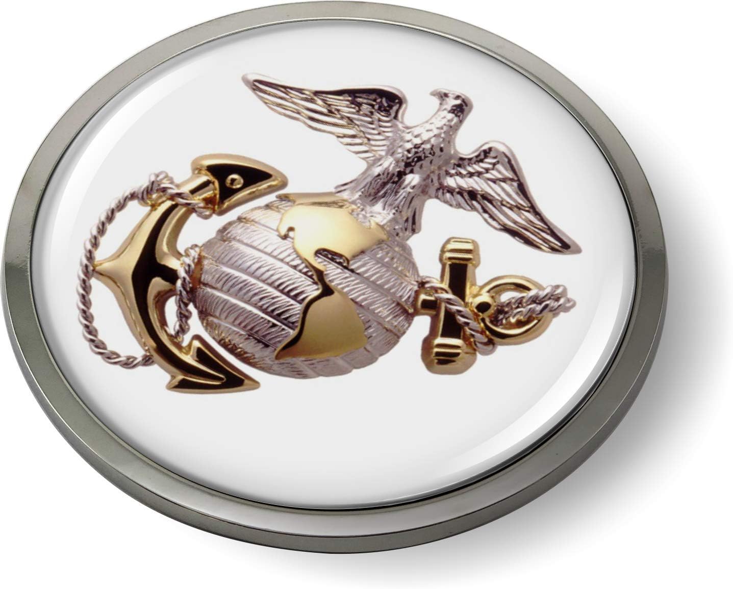 Adhesivo emblema 3D Cuerpo de Marines bisel cromado