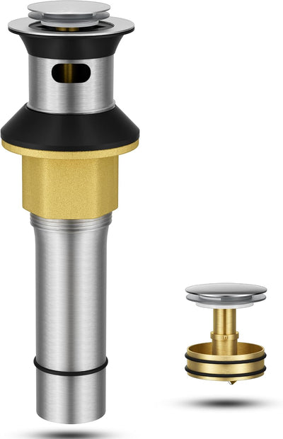 Desagüe desplegable baño acero inox T-304 con cesta coladora