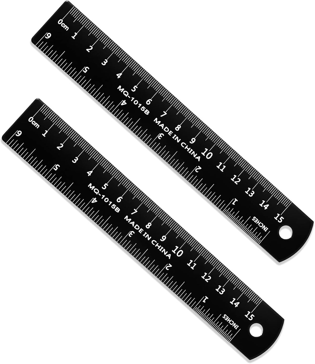 2 Reglas Acero Inox 6pulg Doble Escala Métrica Imperial