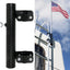 Soporte bandera RV escalera 1" resistente negro