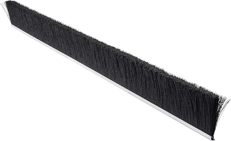 Cepillo tira respaldo galvanizado cerdas nailon negro 3pulg