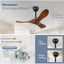 Ventilador techo madera 36pulg control remoto 6 vel