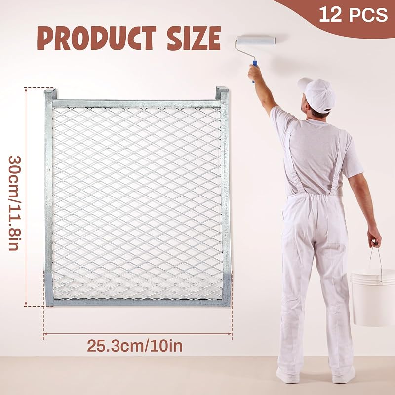 12 Rejillas Cubo 5gal Colador 4 Caras Metal Plateado