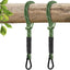 Cuerdas columpio alta resistencia hamaca 21pulg verde set 2