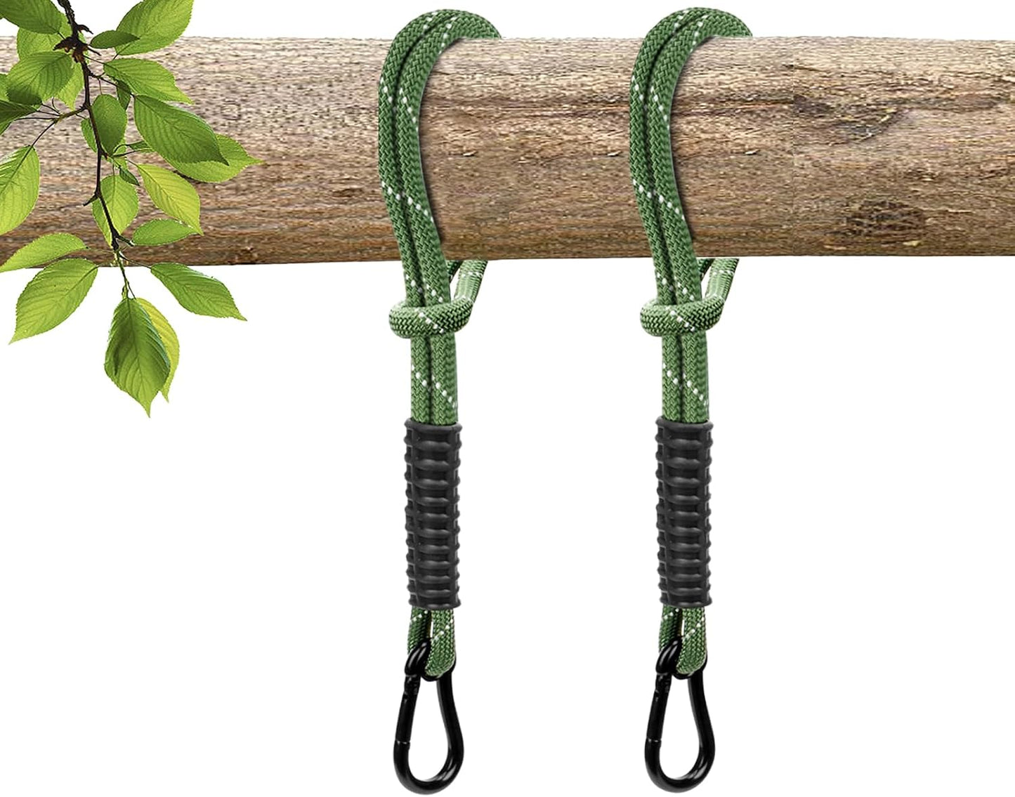 Cuerdas columpio alta resistencia hamaca 21pulg verde set 2
