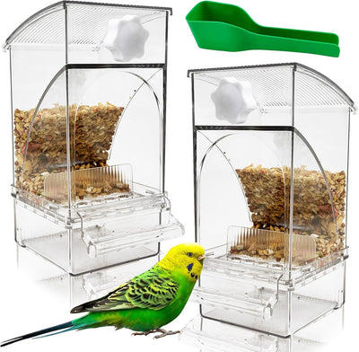 Alimentador automático acrílico para pájaros periquitos