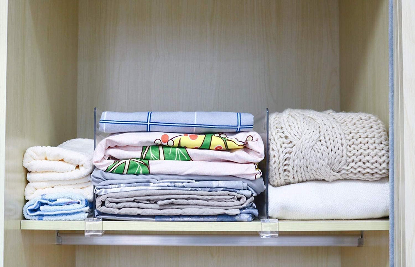Divisor estantes acrílico separador ropa dormitorio