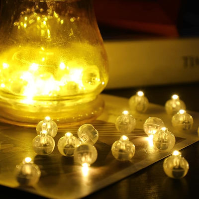 Luces LED blancas cálidas redondas para fiestas y decoración