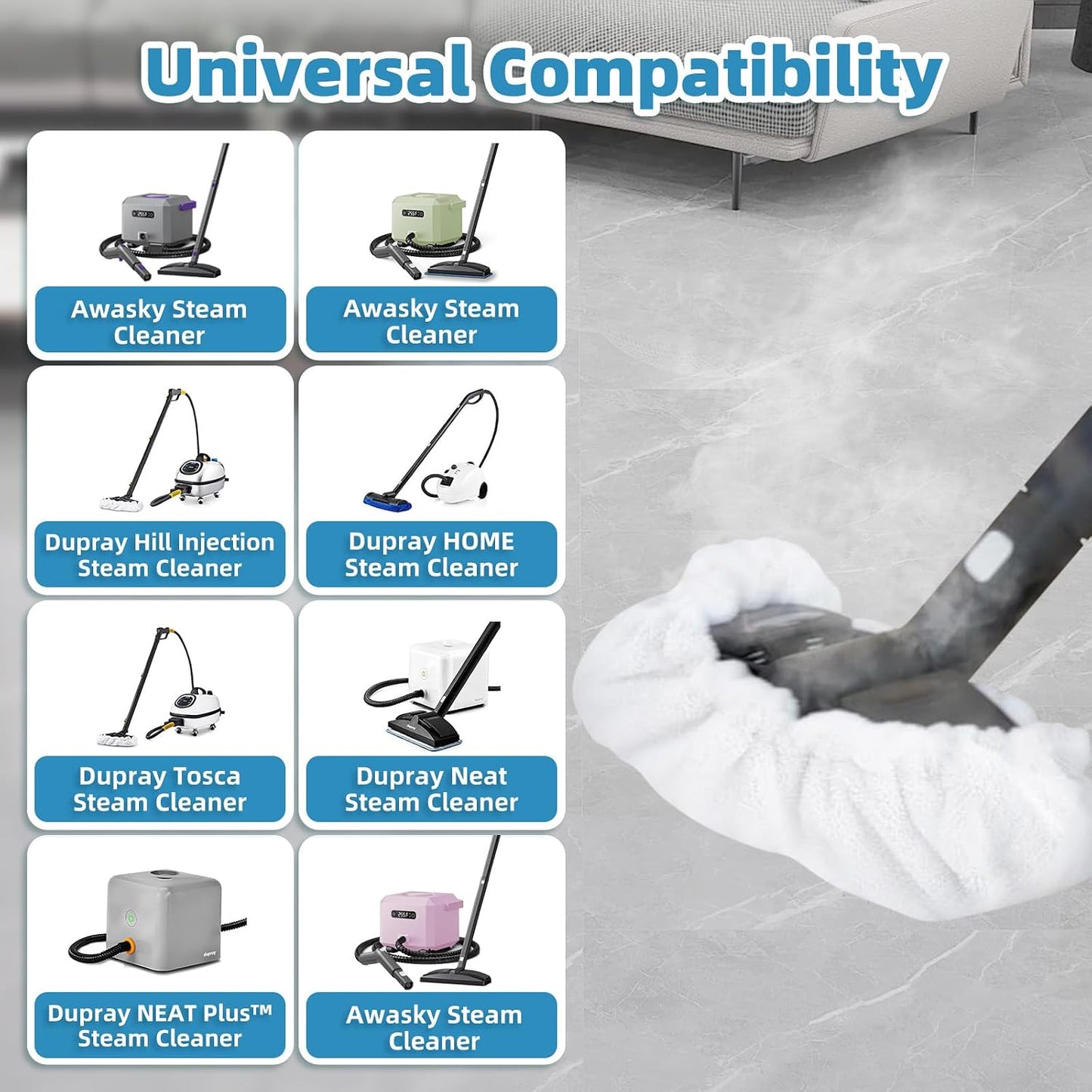 6 Tapones Rectangulares Mopa Vapor Comp Dupray Reutilizables