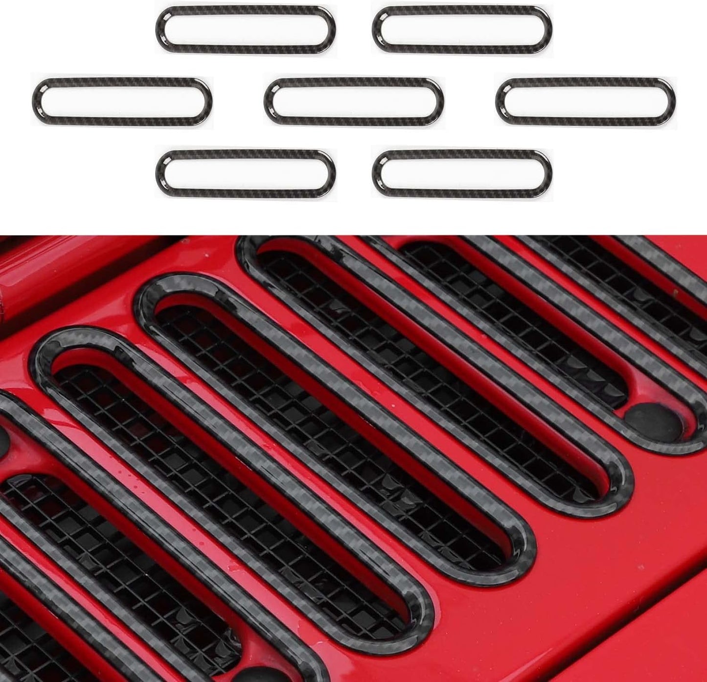 Cubierta ventilación capó Jeep Wrangler JK 07-17 fibra carbono