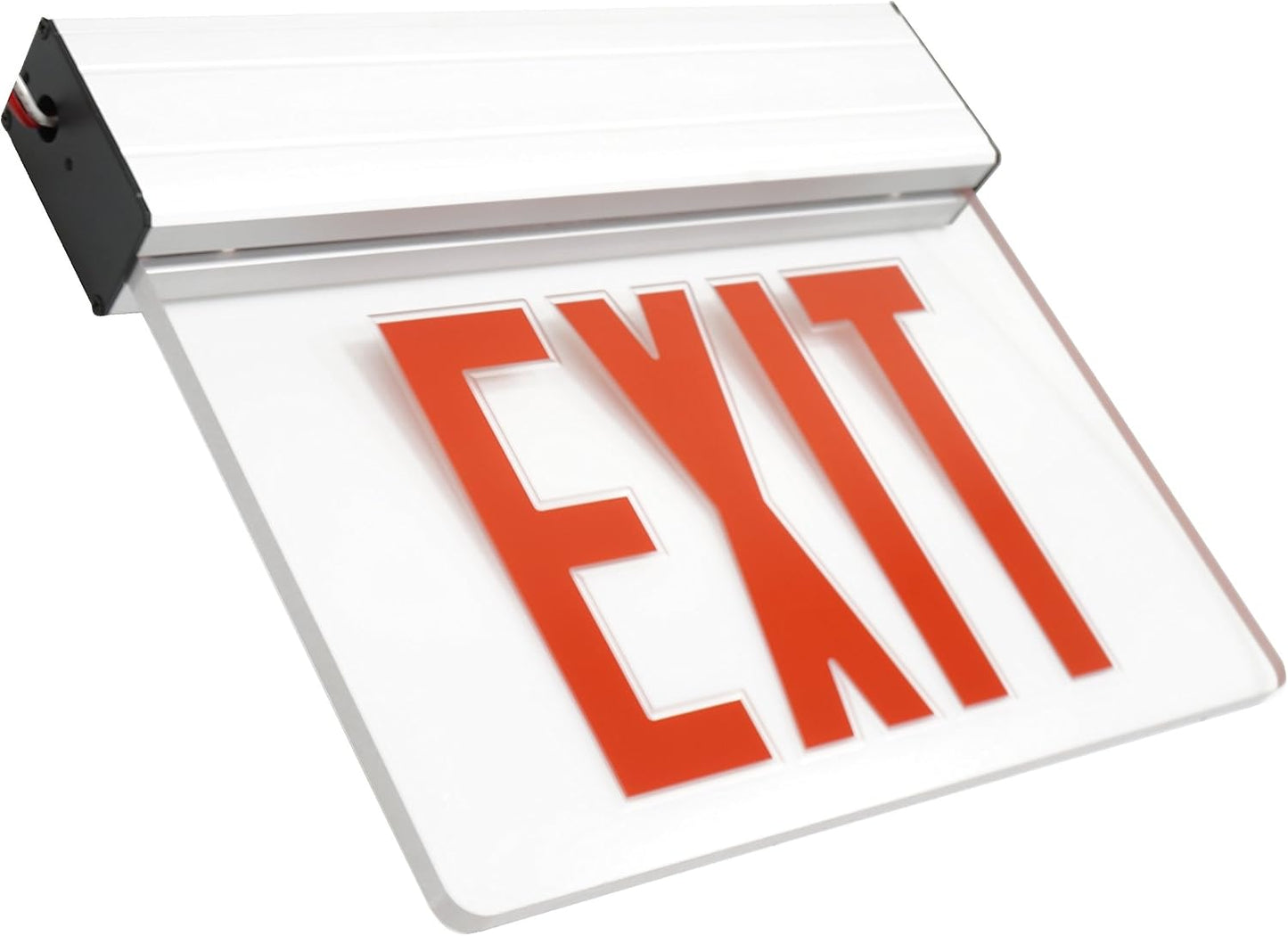 Señal LED emergencia transparente letras rojas