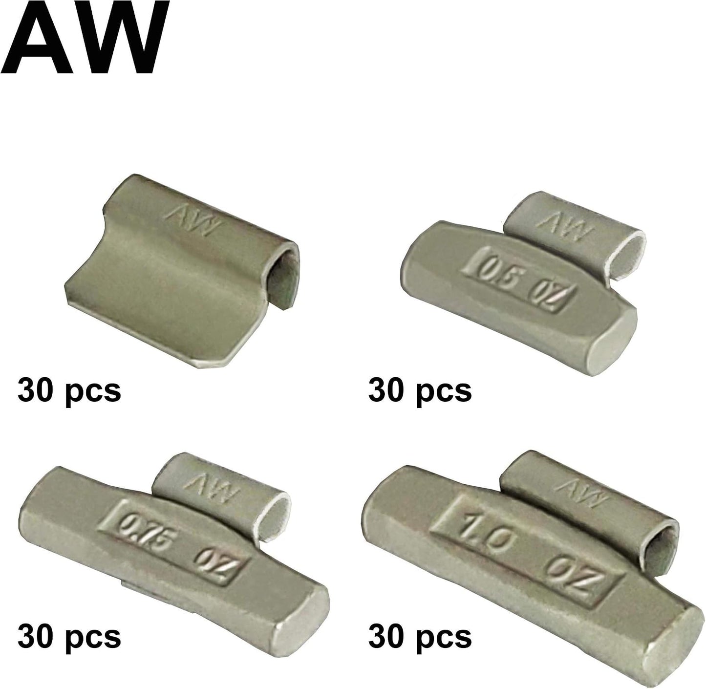 Kit peso rueda AW-M120 120pcs gris 1/4-1oz