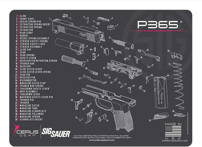 Alfombrilla limpieza P365 rosa comp Sig Sauer