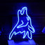 Letrero neón lobo azul LED regulable USB decoración hogar