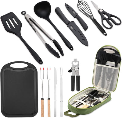 Set utensilios cocina camping senderismo barbacoa