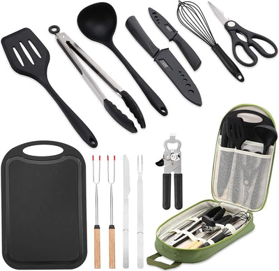 Set utensilios cocina camping senderismo barbacoa