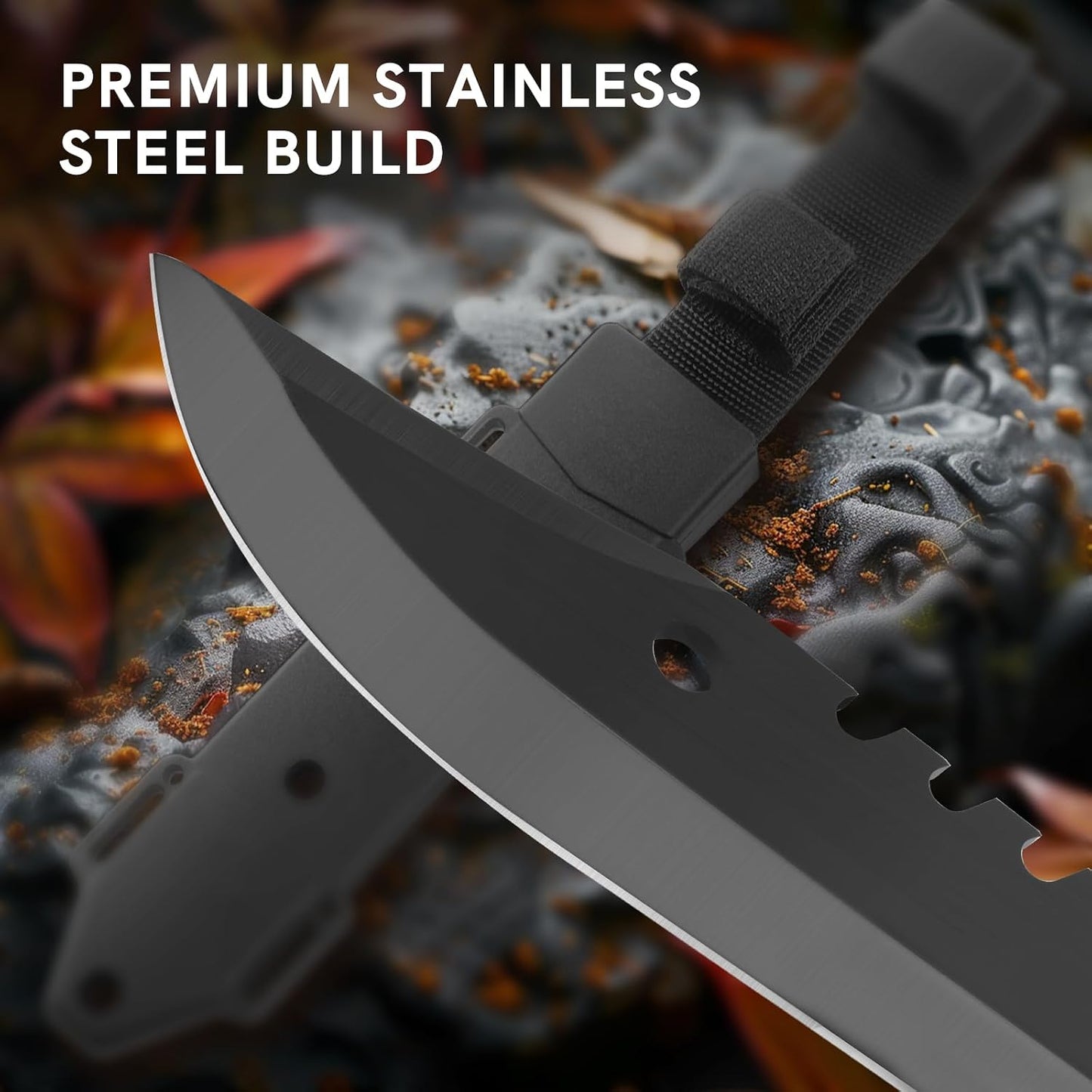 Cuchillo táctico Bowie 12pulg mango antiderrap