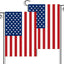 2 Banderas Jardín Estadounidense 12x18" Día 4 de Julio