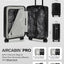 Maleta equipaje mano 20pulg con bomba aire USB 60L negro