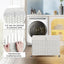 Cesta almacenamiento ratán 180L con ruedas plegable