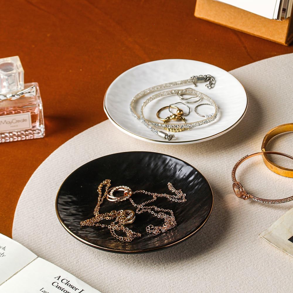 Bandeja cerámica soporte anillos joyería decoración hogar