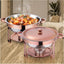 Set 2 Pzas Platos Bufé 5qt Calentamiento Alimentos Dorado