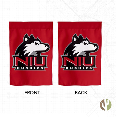Bandera jardín NIU Huskies 19x12" exterior