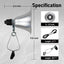 2 Lámparas Abrazadera Reflector Aluminio 5.5pulg E26 60W Cable 6ft