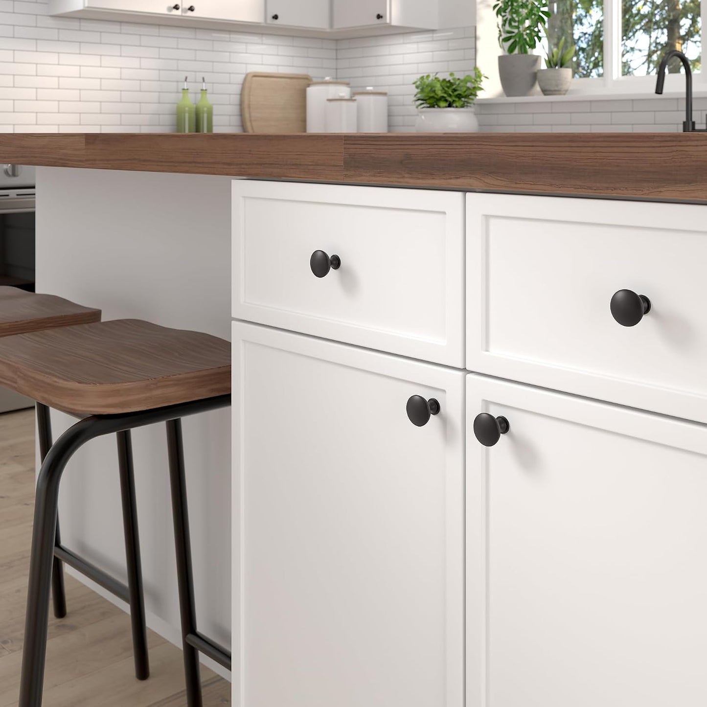 Pomo hongo bronce aceitado 1.181pulg para gabinete cocina