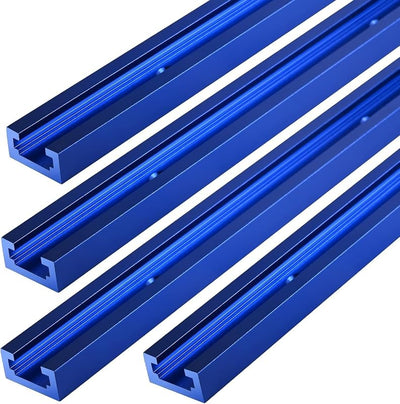 4 Pzas Pista T Carpintería 48pulg Azul Oscuro Aluminio
