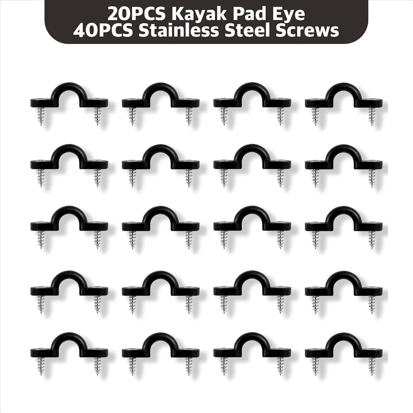 Kit almohadillas kayak 10/20 pzas nailon acero inox